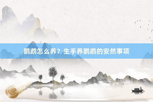 鹦鹉怎么养？生手养鹦鹉的安然事项